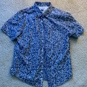 Penguin brand blue floral button down